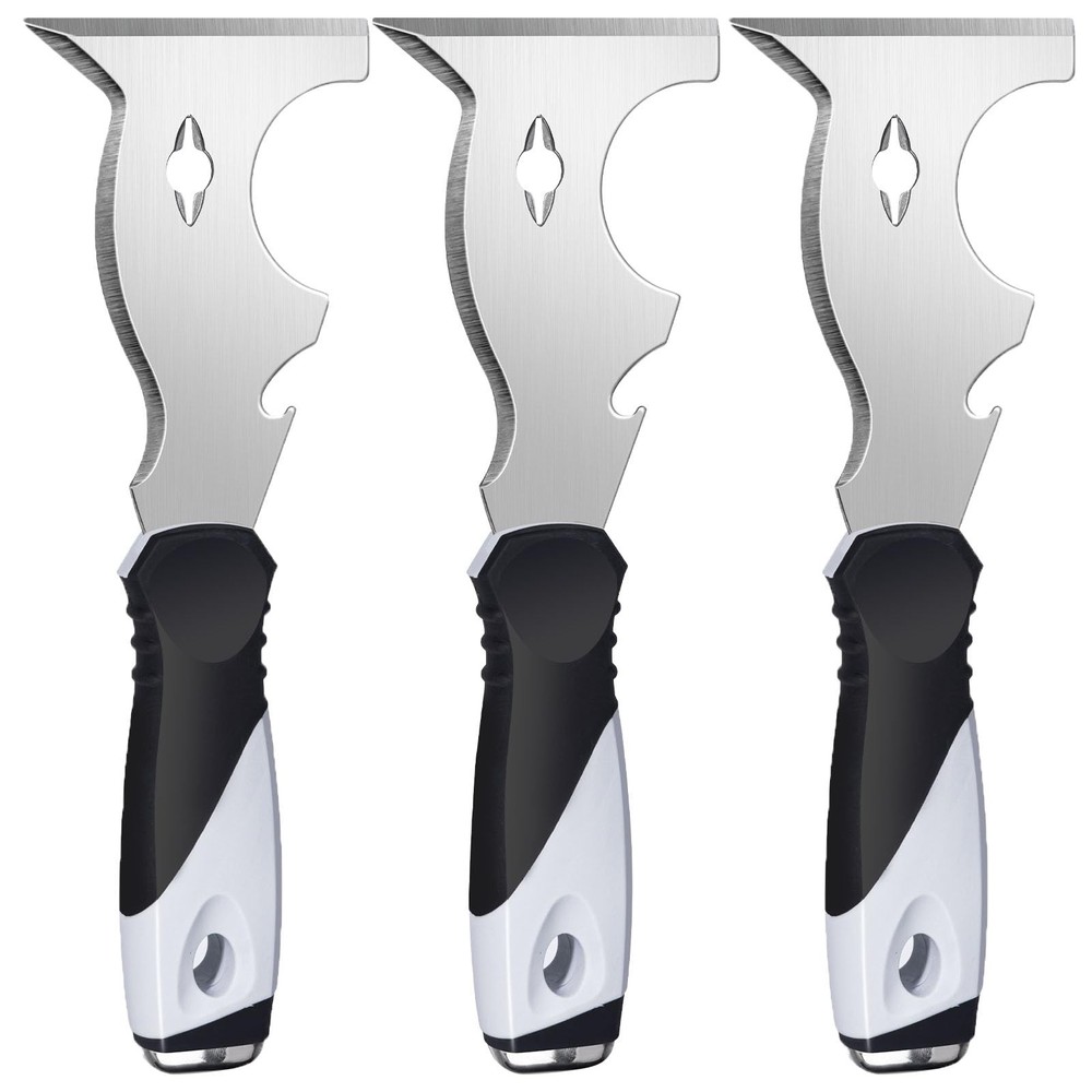 Paint Scraper, 3 Pack Multi Use Paint Tools Putty 10 in 1, Paint Scraper Tool...