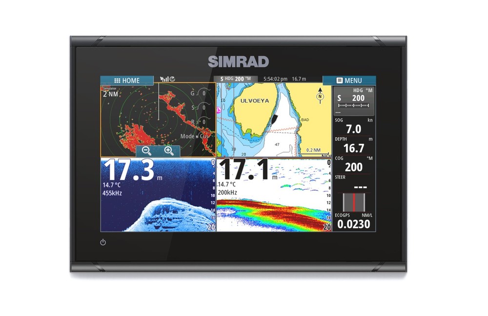 Simrad GO9 XSE Chartplotter and Fishfinder with 83/200 Transom Mount Transduc