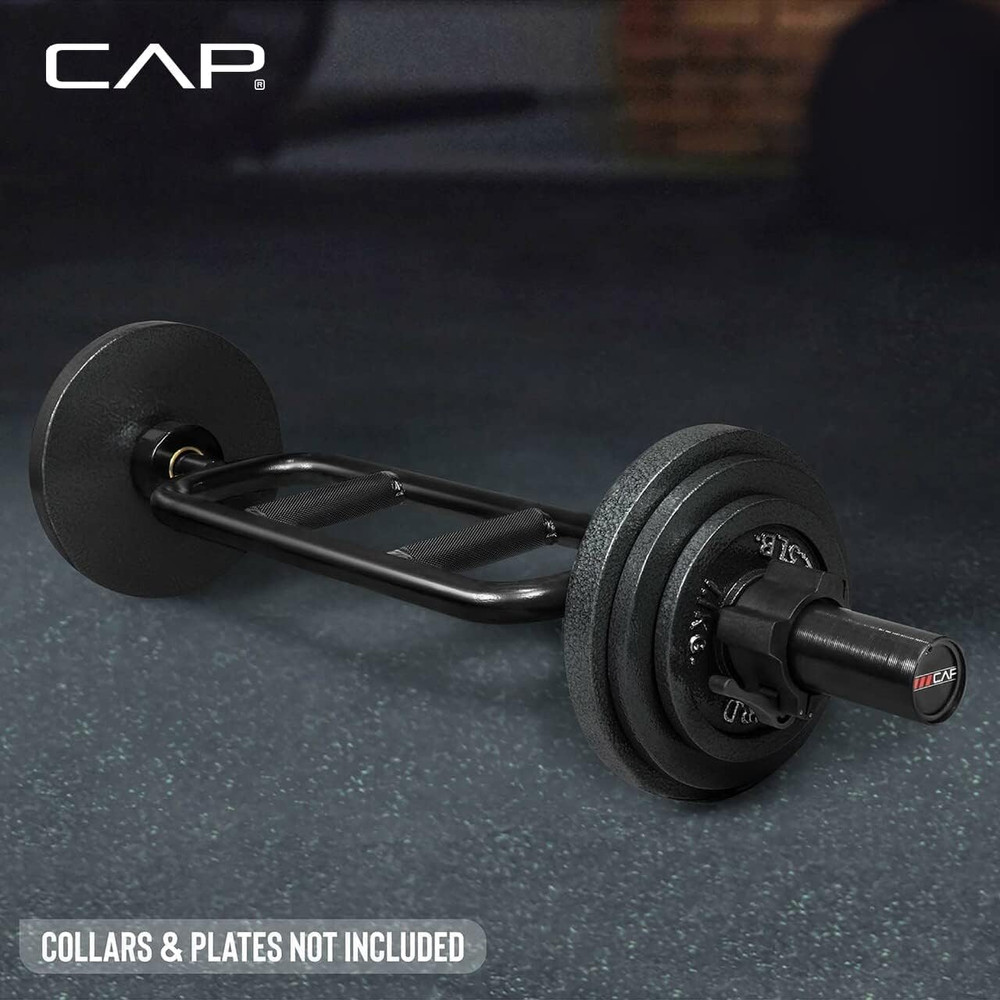 CAP Barbell 2' Solid Olympic Triceps Bar, No Collars, Black (New Version) (OBIS-