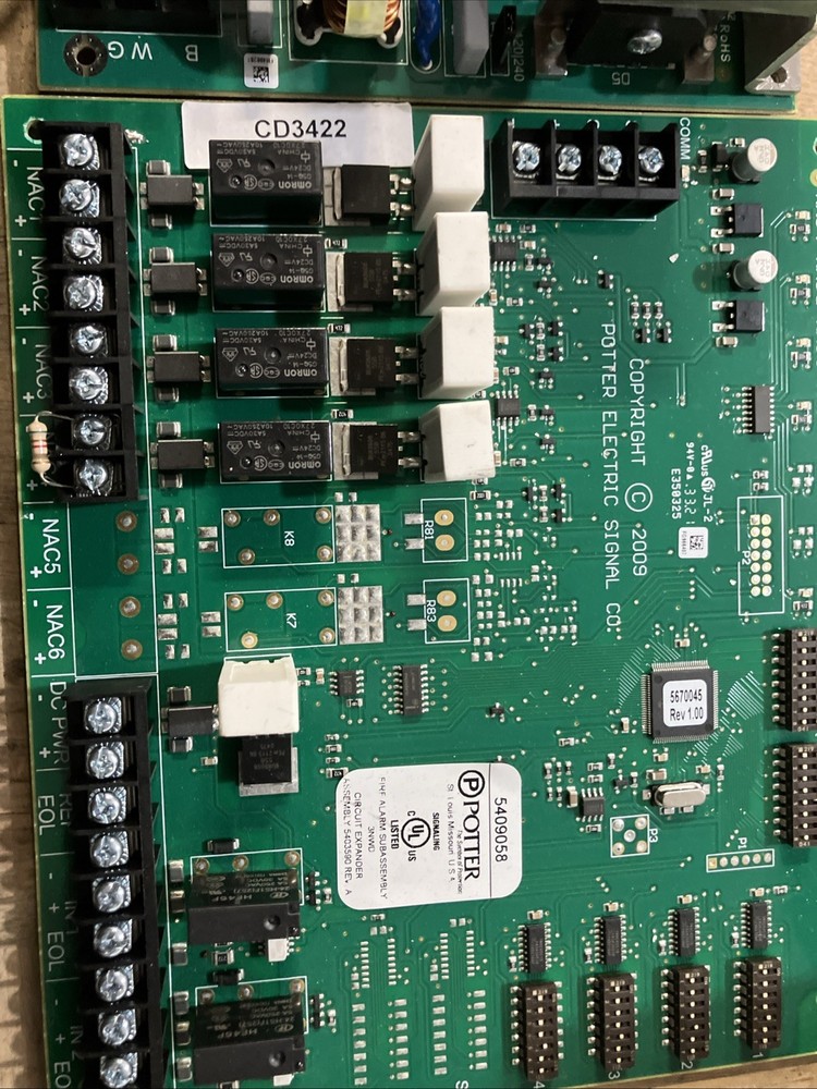 Potter Fire Alarm System Control Board