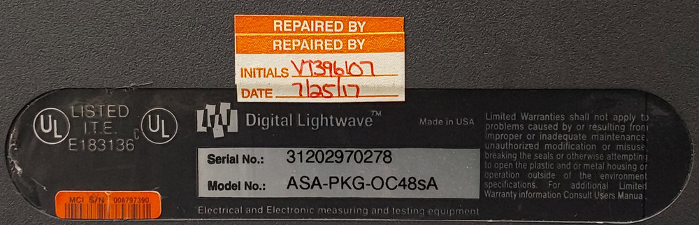 Digital Lightwave ASA-312 Network Analyzer w/ Case