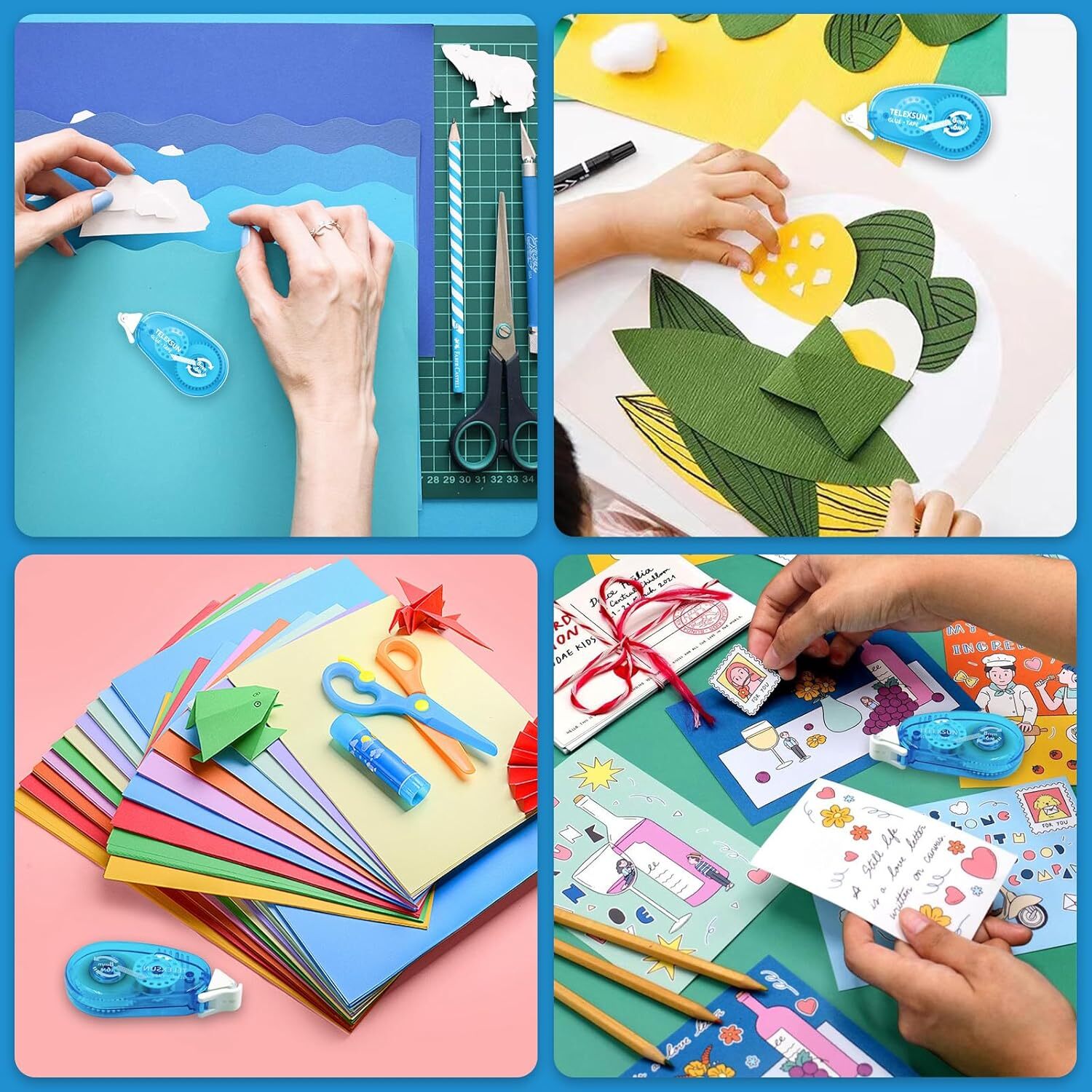 Double Sided Adhesive Glue Tape Roller for Scrapbooking,Crafts(0.31'' x 19.6 FT)