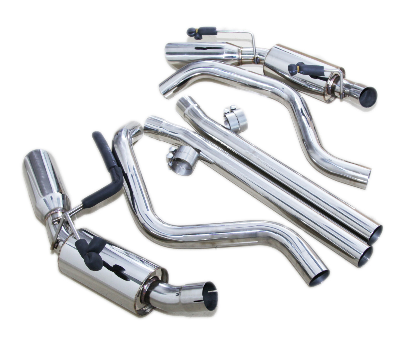 Fit Ford Mustang05-10 GT/07-10Shelby GT500 V8 Dual 4"Tip Muffler Catback Exhaust