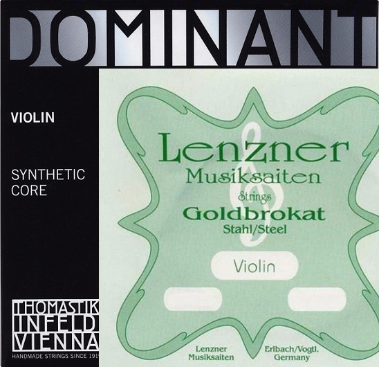 New Thomastik Dominant Violin String Sets A,D,G 4/4 with Goldbrokat E Loop