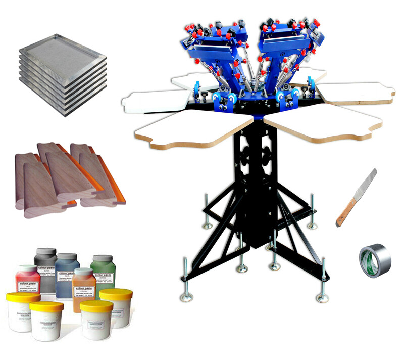 TECHTONGDA 6 Color Screen Printing Kit Micro-adjust Beginner Kit Full Function