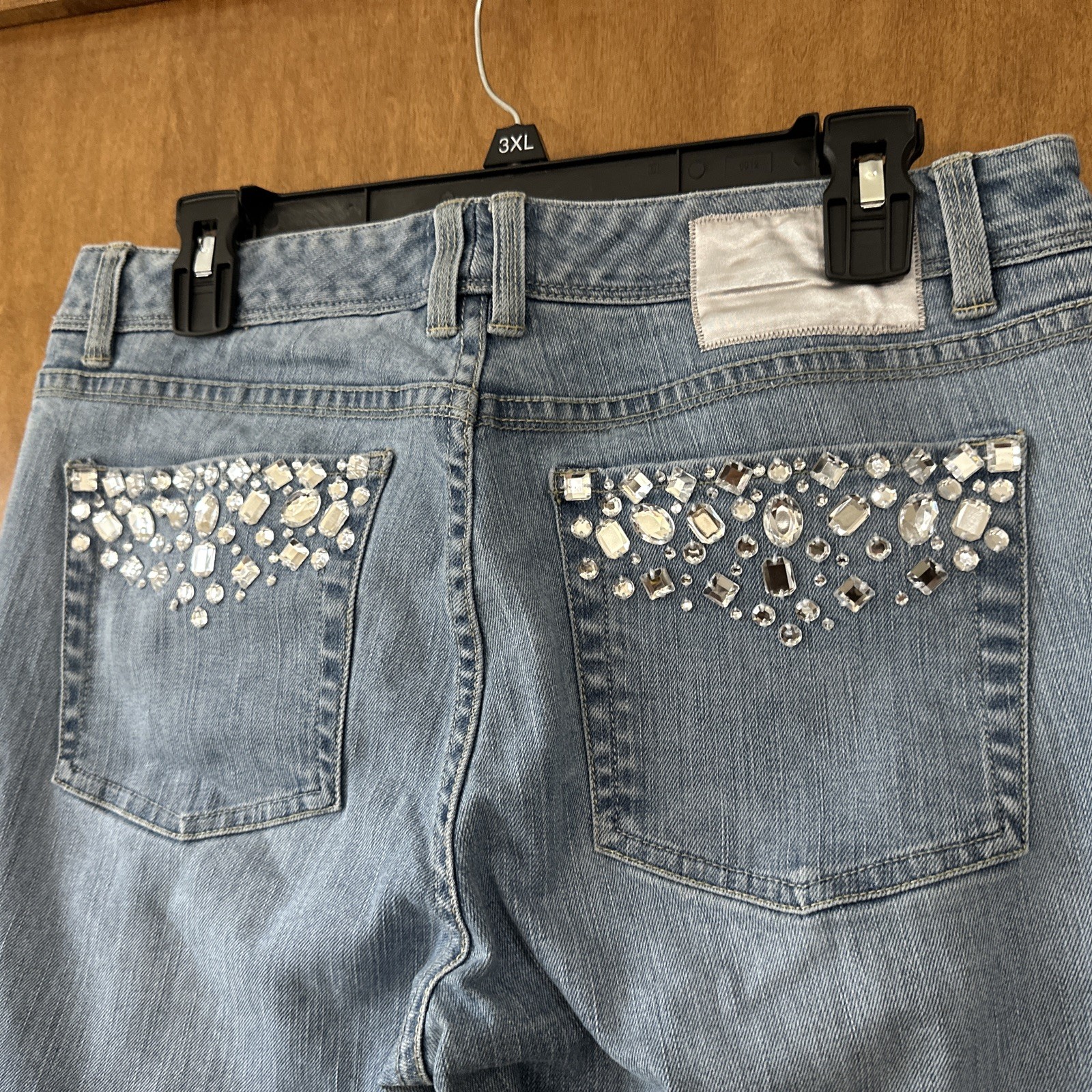 White House Black Market Jeans Blue Beaded Size 12
