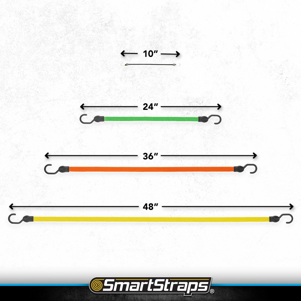 SmartStraps 10-Pc. Flat Strap Bungee Value Pack, Model# 615