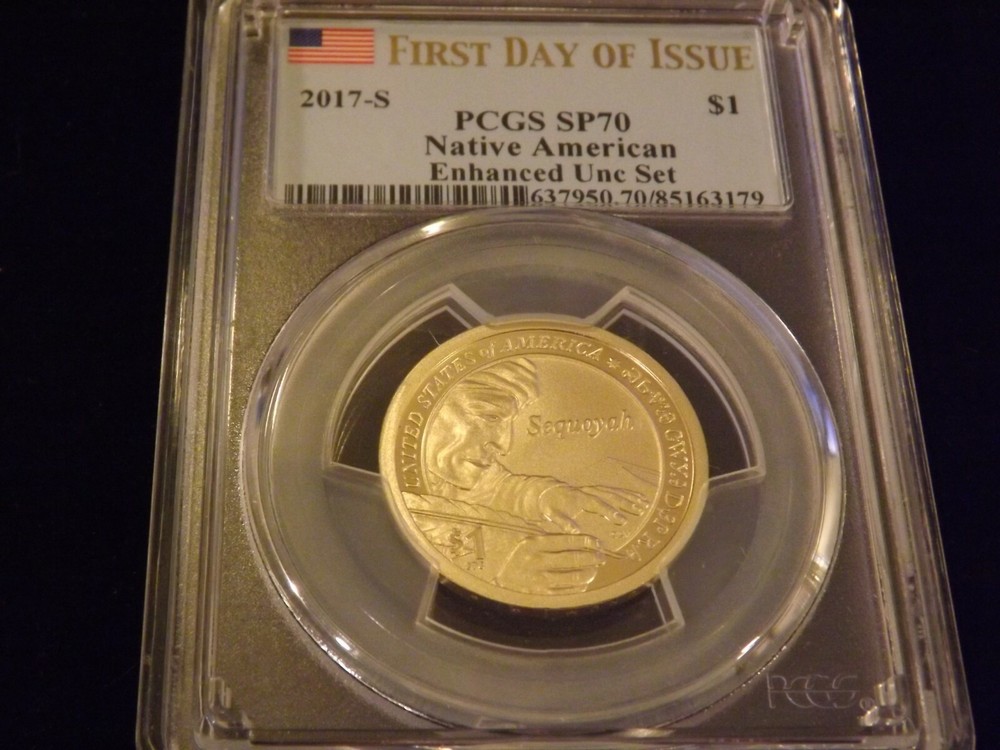 2017-S   $1  Native American  First Strike     PCGS   SP 70