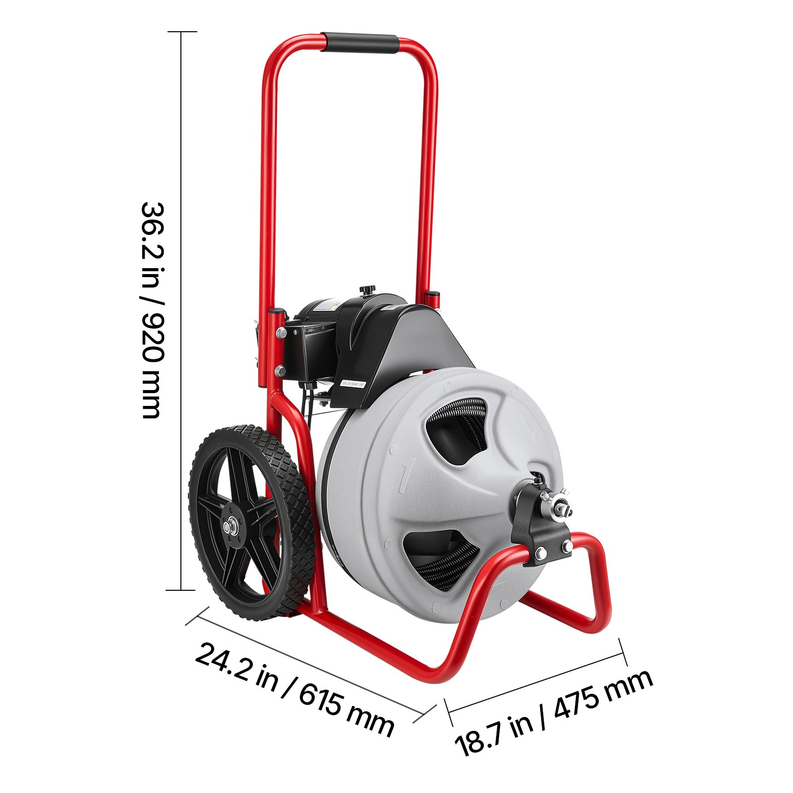 Uimoso 75 FT x 3/8 Inch Manual Sewer Snake Drain Cleaning Machine
