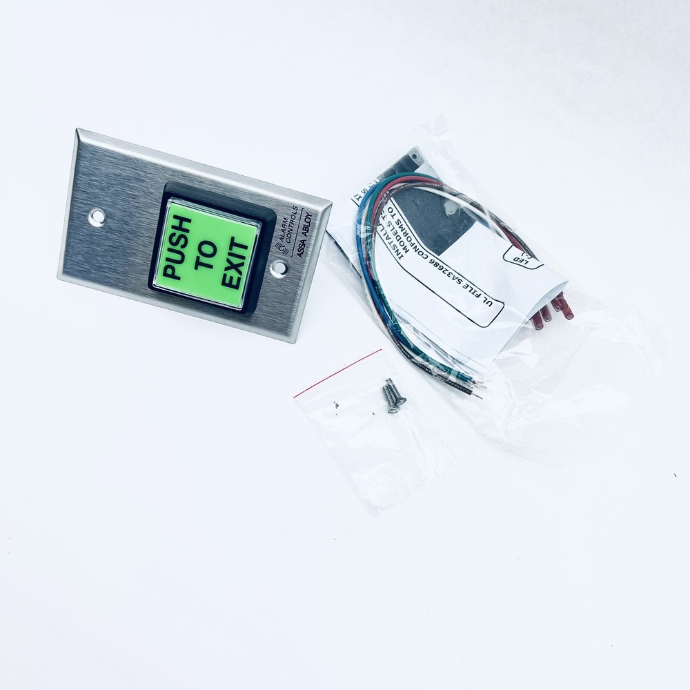 ALARM CONTROLS TS-2 REQUEST TO EXIT STATION, "PUSH TO EXIT" SINGLE GANG, SS