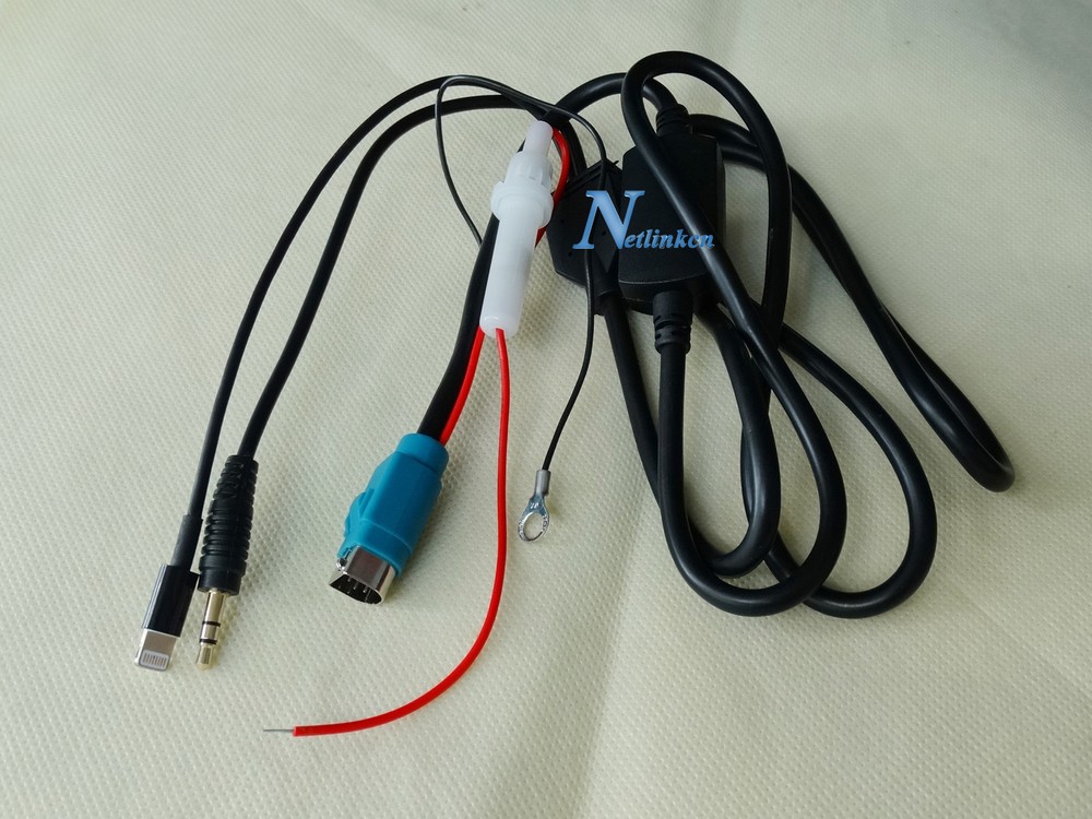 ALPINE KCE-236B AUX INTERFACE CABLE ADAPTER iPhone 5 5s 6 6S