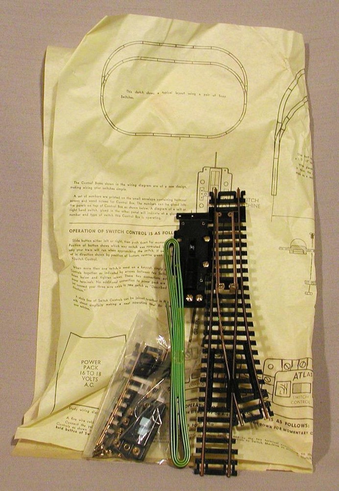 Vintage Atlas HO Scale Snap-Switch - Remote Control Left - #50