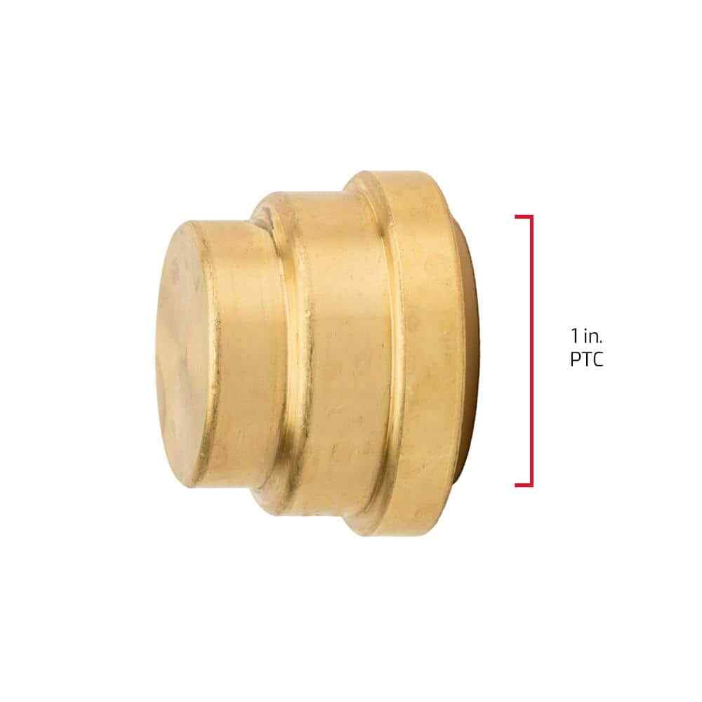 QUICKFITTING 1 in. Push-to-Connect Brass Push Cap (End Stop) Fitting