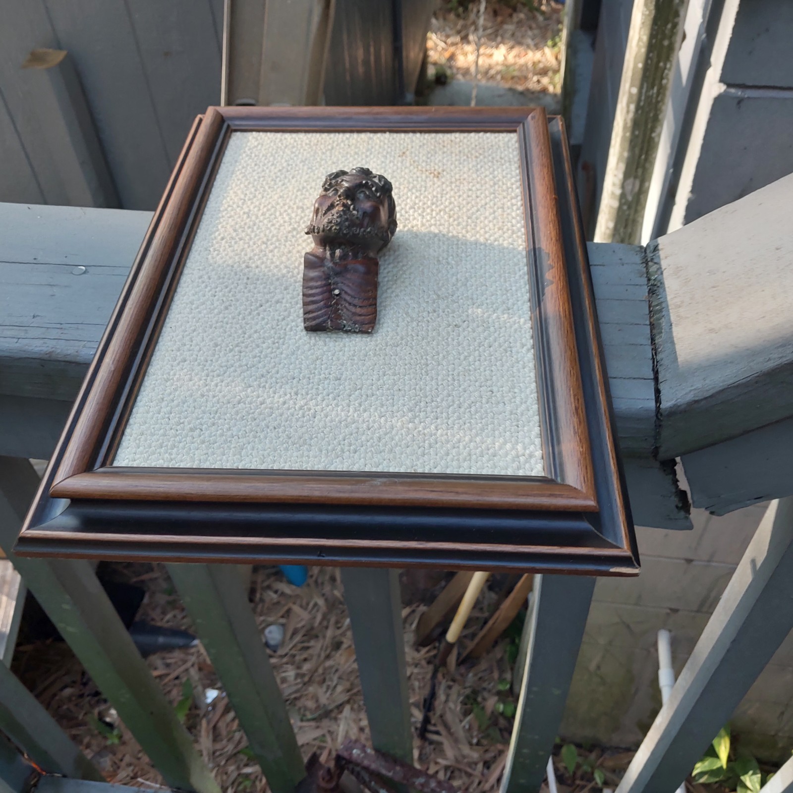 Antique Carved Man Wood Victorian Salvage Architectural Furniture Trim Picture