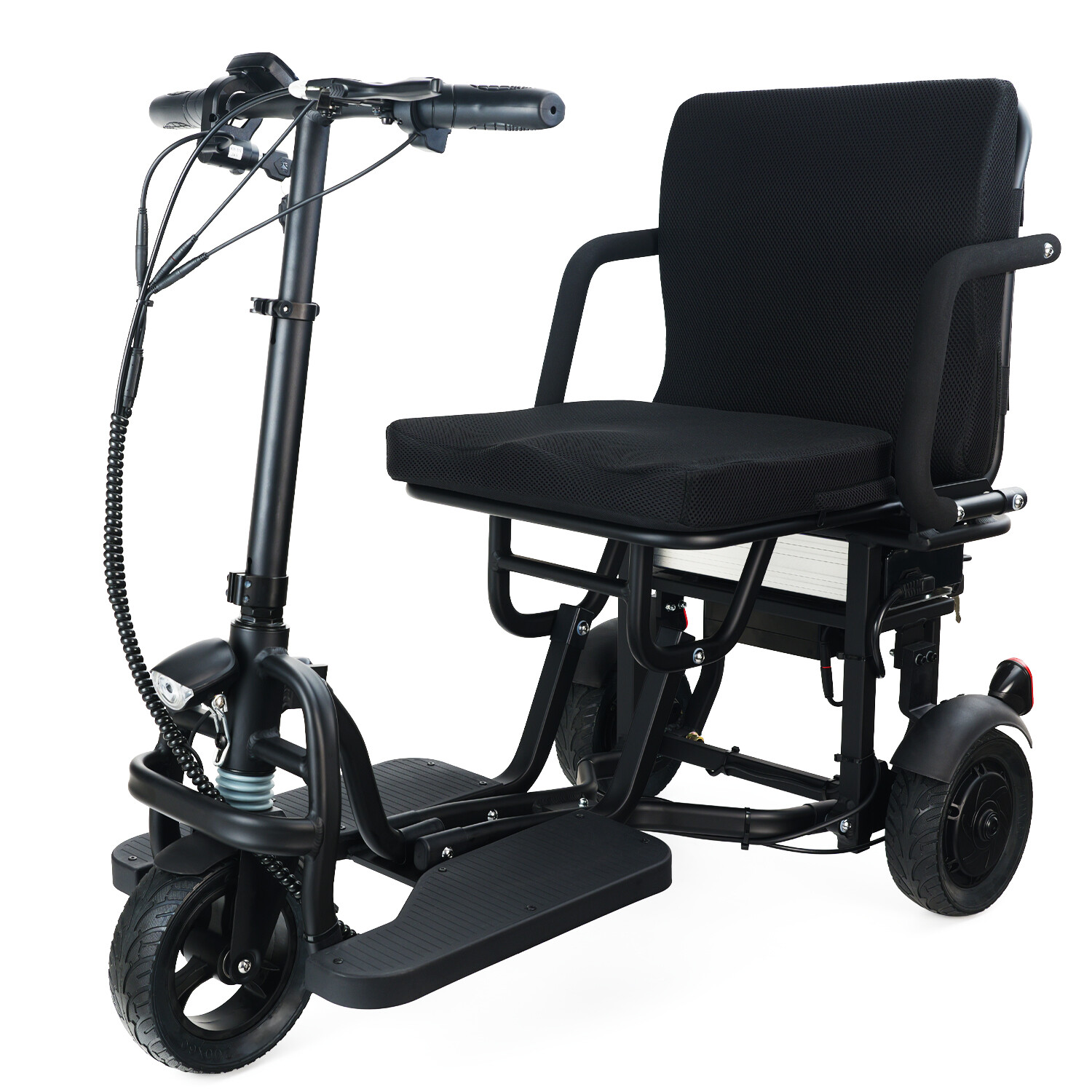 3-Wheel Foldable Mobility Scooter for Adults and Seniors, and Long-Range Battery