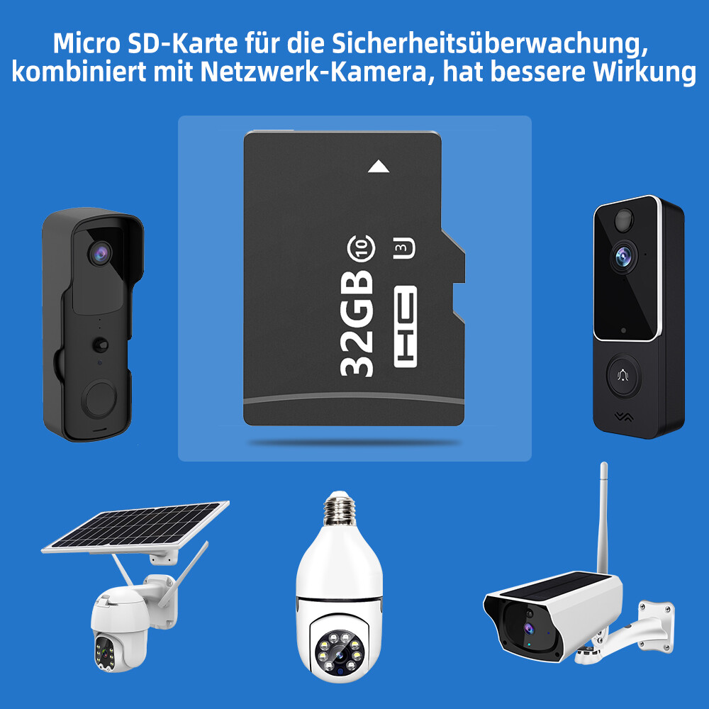 32G Memory SD Card HC Flash Card for Solar Security Camera