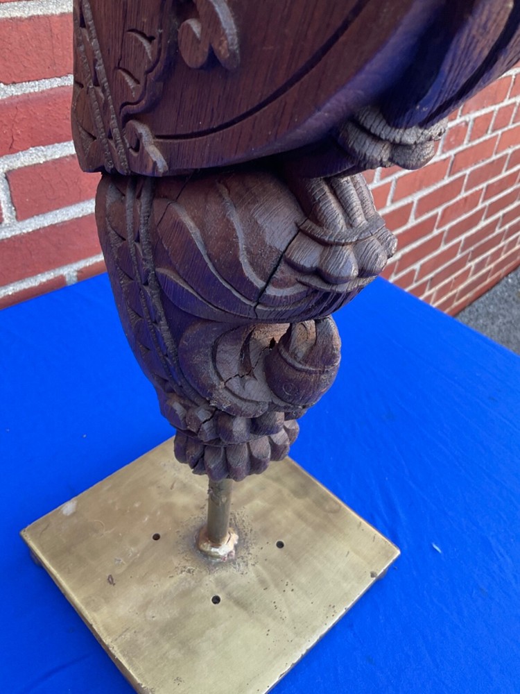 Antique Carved Architectural Element On Stand
