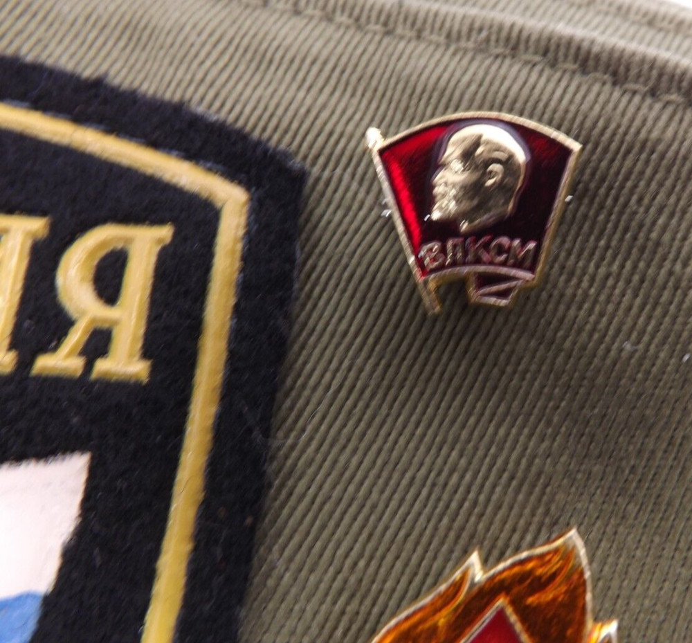 Russian Armed Internal Troops Garrison hat & pins - Lenningrad 1981