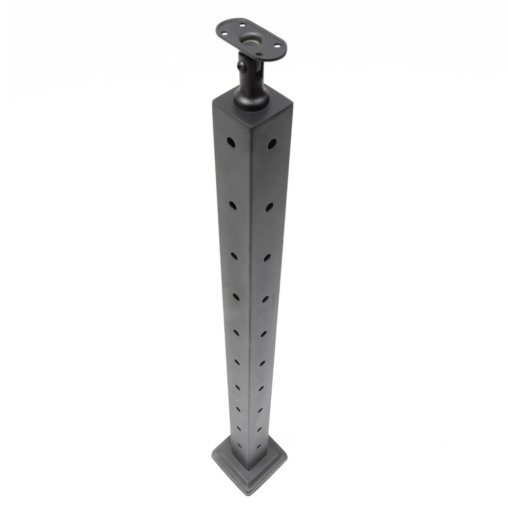 Cable Railing Post Deck Railing 36x2x2" Black Stainless Post w/ Pre-Drilled Hole