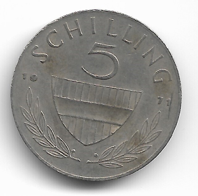 Austria 5 Schilling 1991 KM# 2889a
