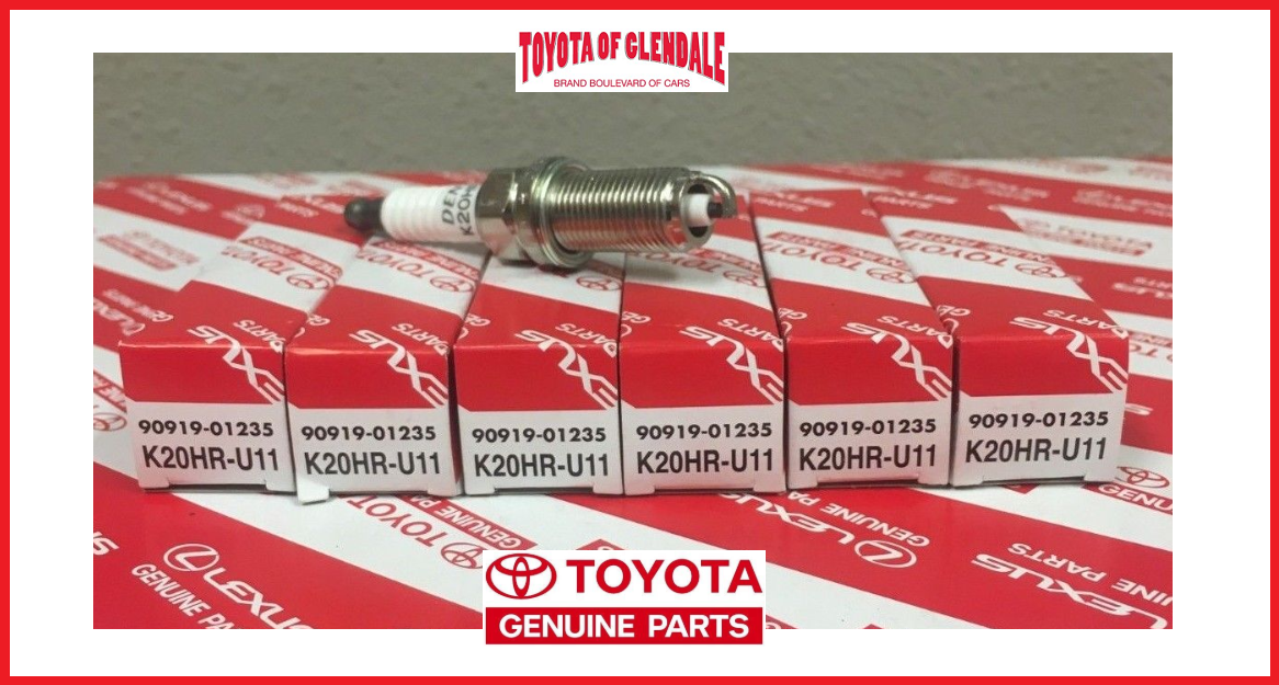 TOYOTA TACOMA, 4RUNNER, FJ CRUISER SPARK PLUGS SET OF 6 GENUINE OEM 90919-01235