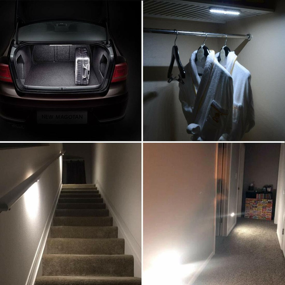Wireless Under Cabinet Lighting LED Motion Sensor Battery Operated Closet 6pack