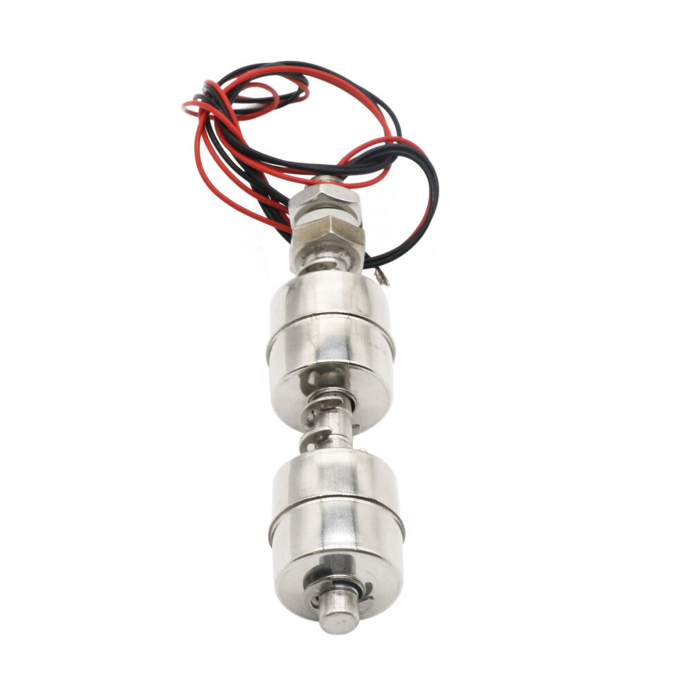 2PC Tank Pool Liquid Water Level Sensor Stainless Steel Double ball Float switch