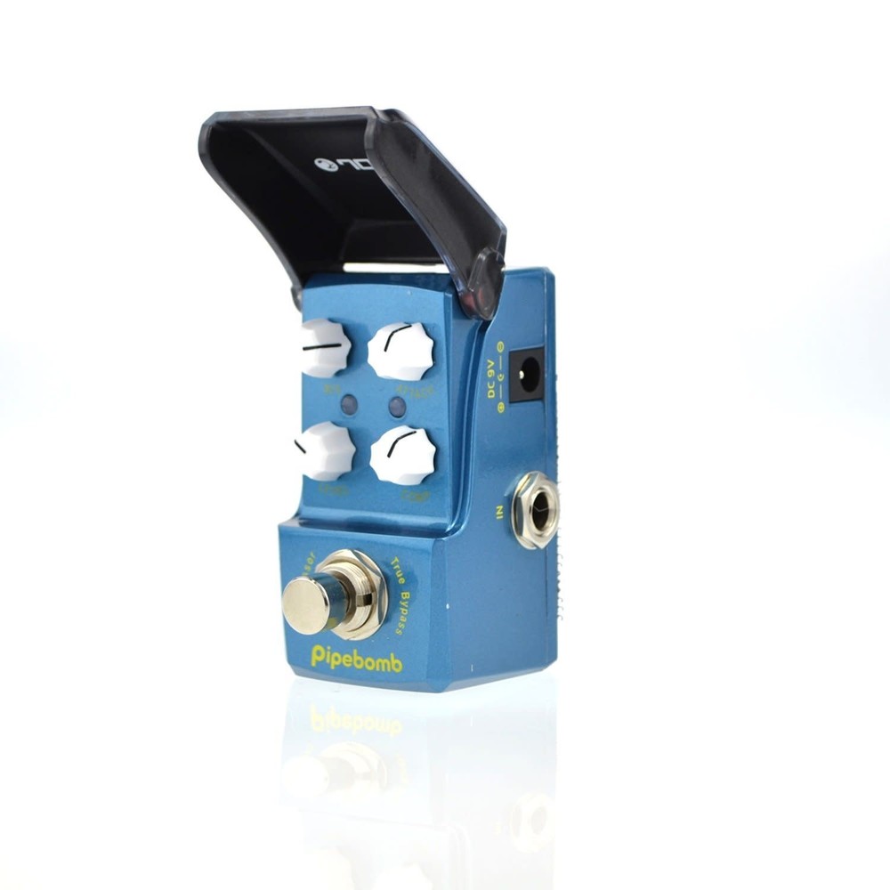 Joyo JF-312 Pipebomb Compressor True Bypass Mini Pedal w/ Patch Cables