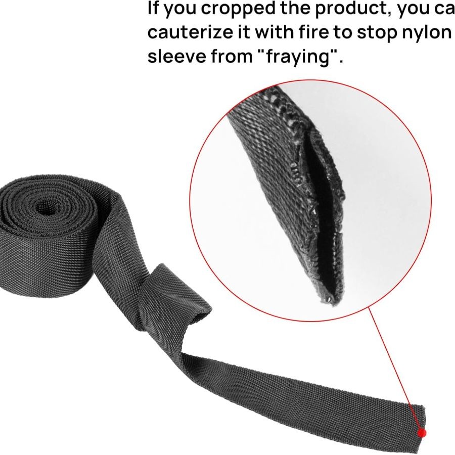 Universal Winch Rope Protector, Winch Cable Cover Protective Sleeve Polyester Ca