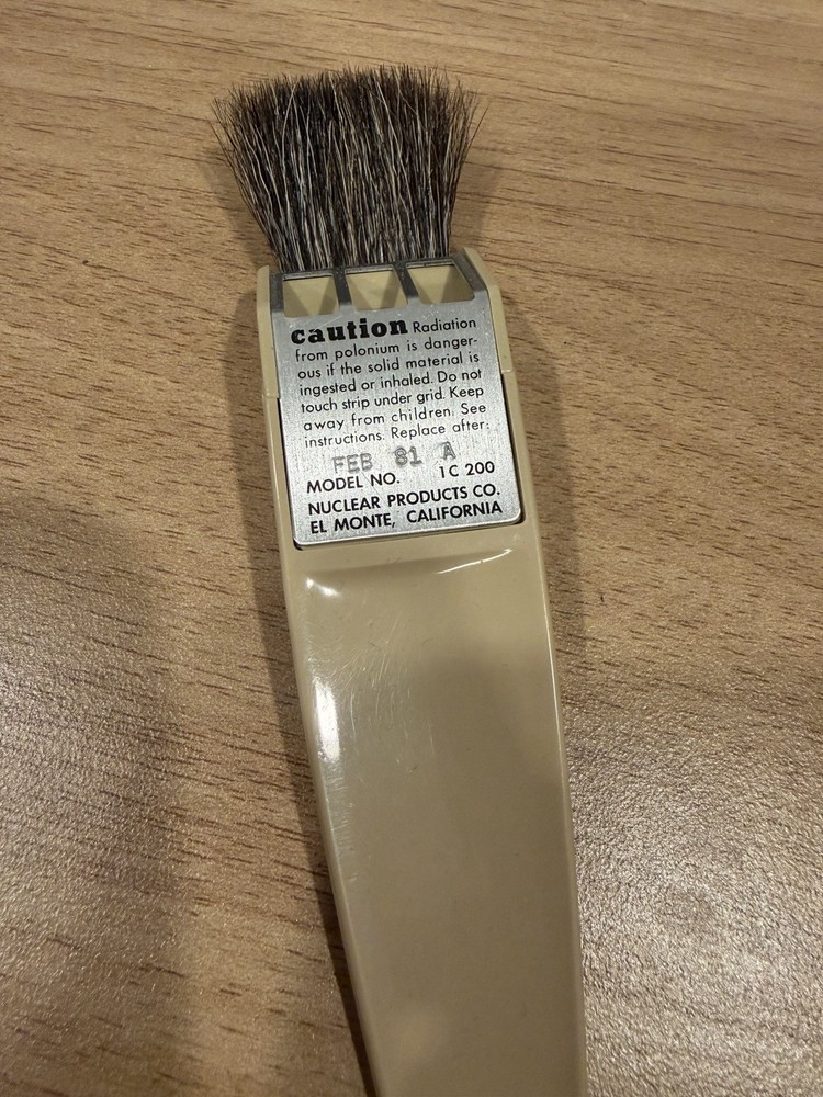 Vintage Staticmaster 1C200 Cleaning Brush 1" in Original Box Paperwork