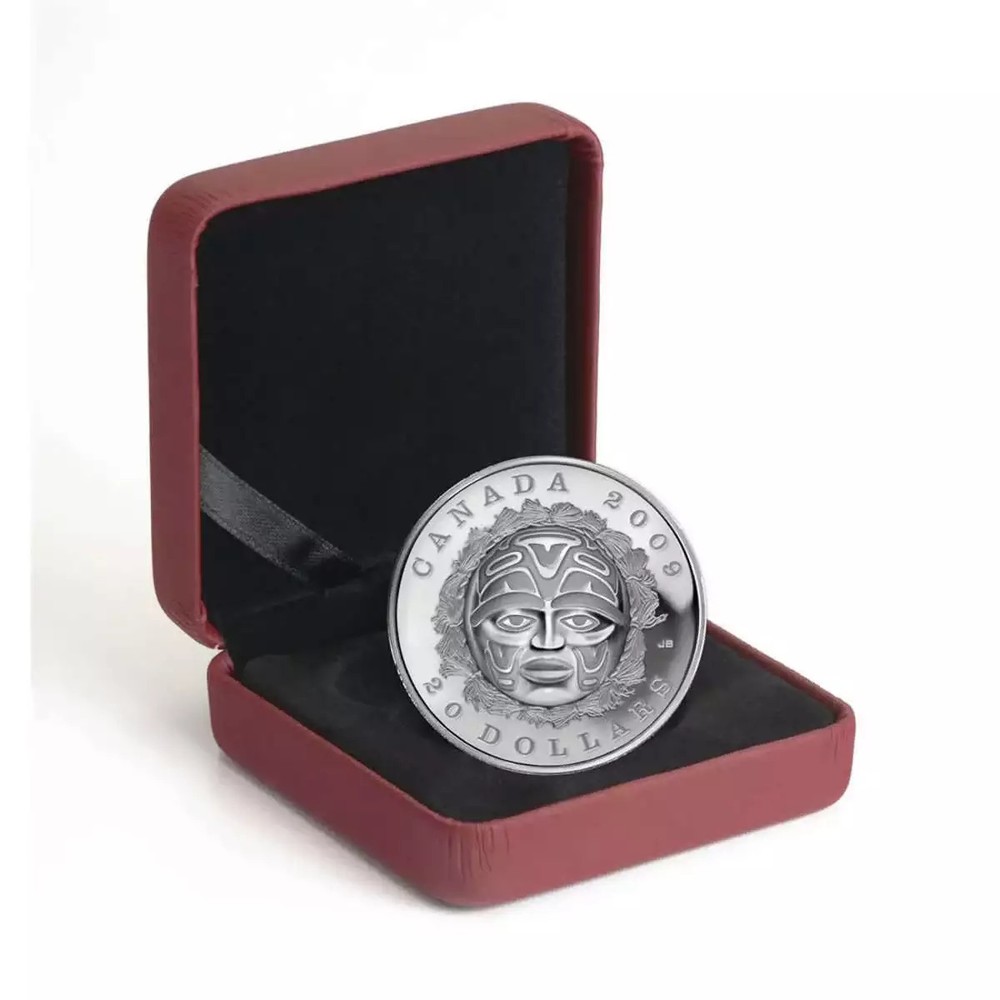 2009 $20 Silver Coin - Summer Moon Mask