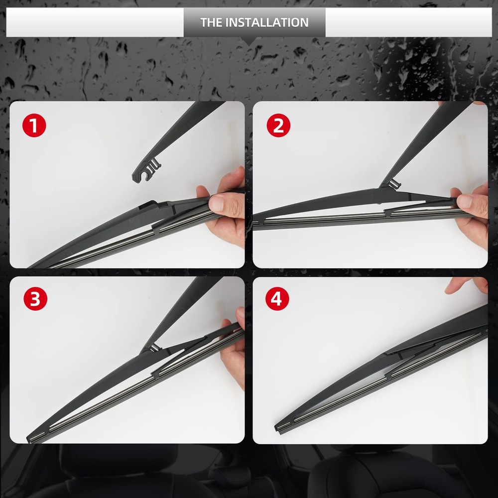 Rear Wiper Blade Assembly, Back Windshield Wiper Blades Arm Accessories Repla...