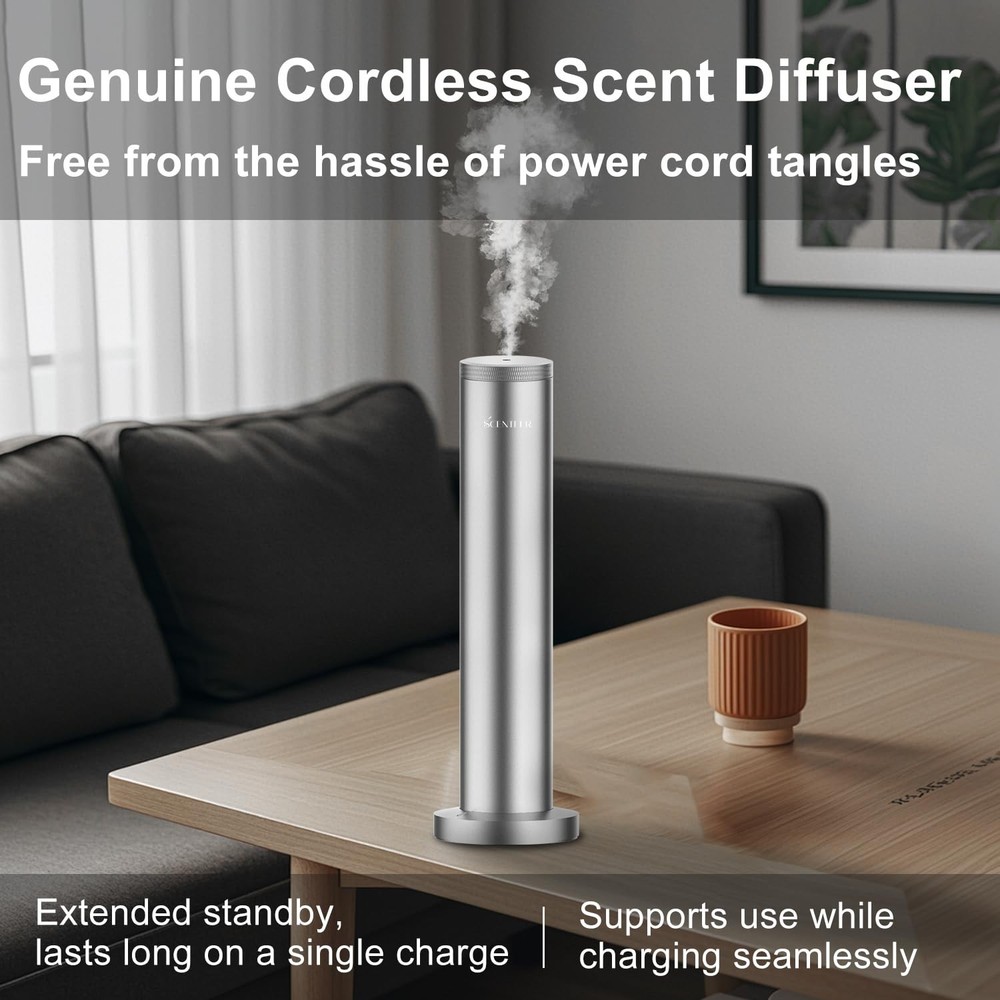 Wireless Hotel Scent Diffuser-Cordless Rechargeable Diffuser for Whole House-...