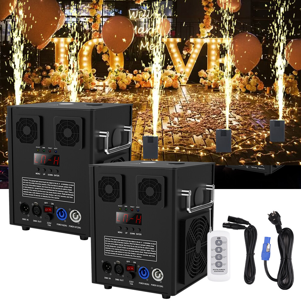 Mini Cold Spark Machine 5-8.2ft Firework Machine Wedding Party Stage Effect Show