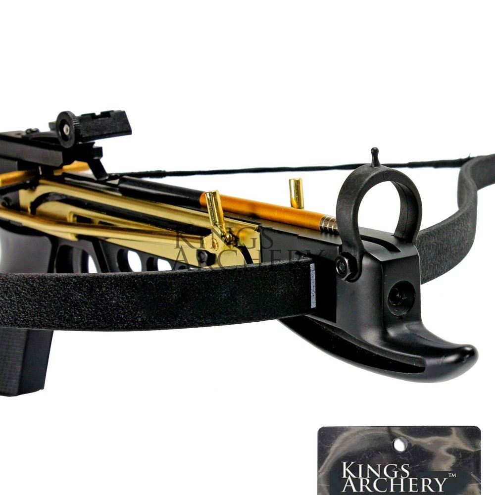 Self-Cocking Crossbow Bundle with Adjustable Sights, Spare Crossbow String an...
