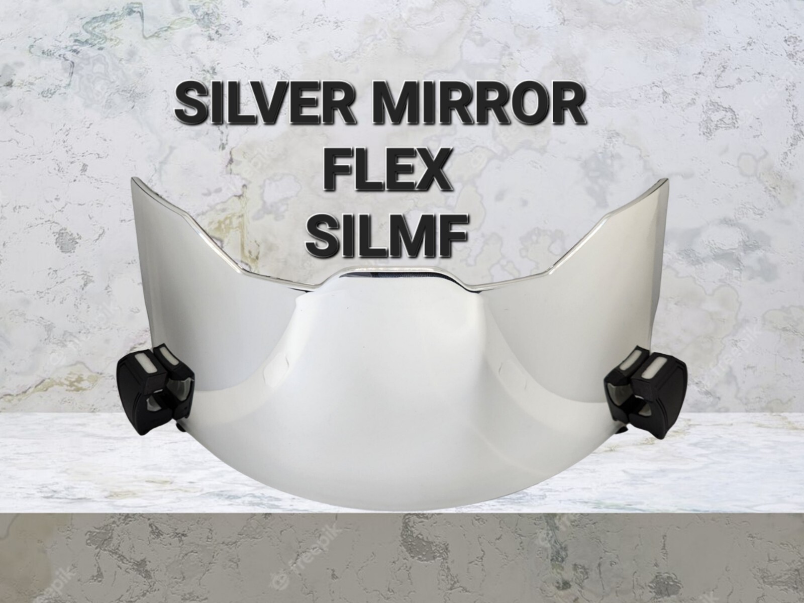 Low Profile Full Size Chrome Mirror Football Helmet Visor 4 FLEX (Display Only)