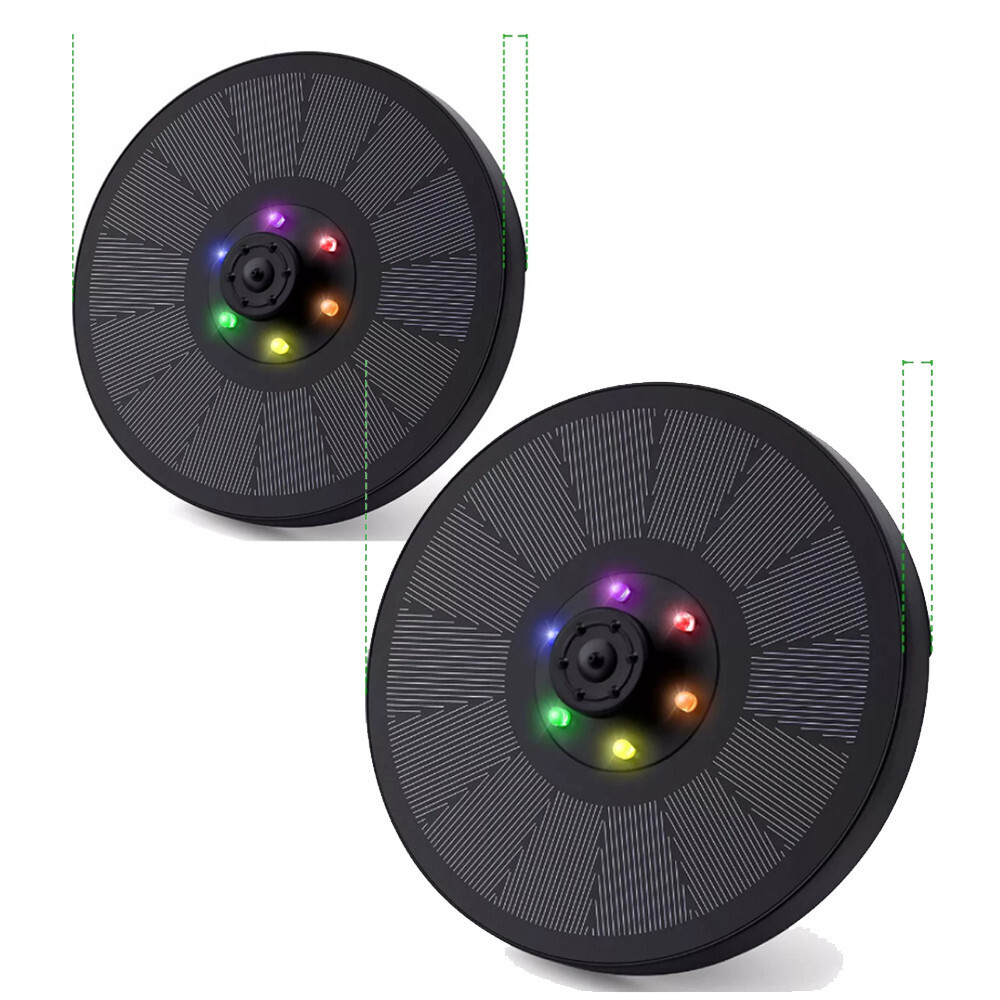 LED Solar Power Bird Bath Water Fountain Pump Floating Outdoor Pond Pool Decor