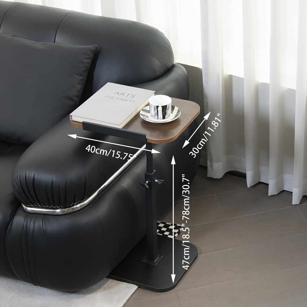 ACEQLYT® Small Adjustable Side Table, Adjustable Height & Flip-Over Panel D