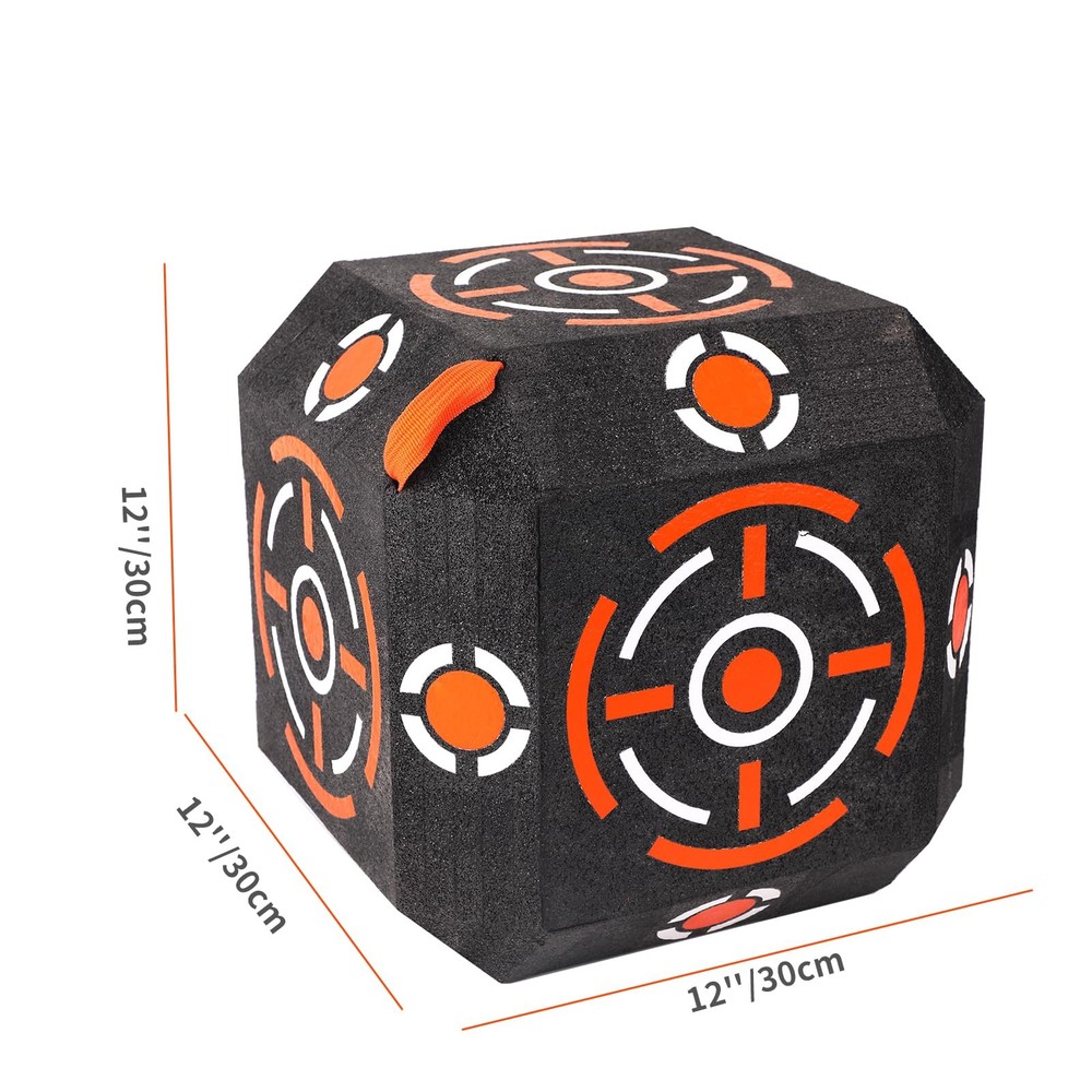 Multi-Sided Archery Target Block - High Polymer Fiber Bow & Arrow Target with...