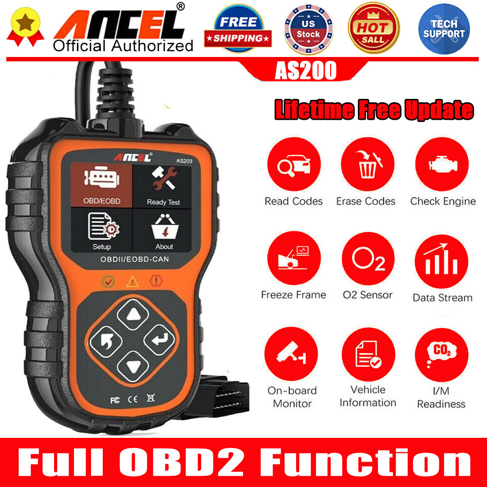ANCEL AS200 OBD2 Scanner Code Reader Car Diagnostic Tool Check Engine Fault