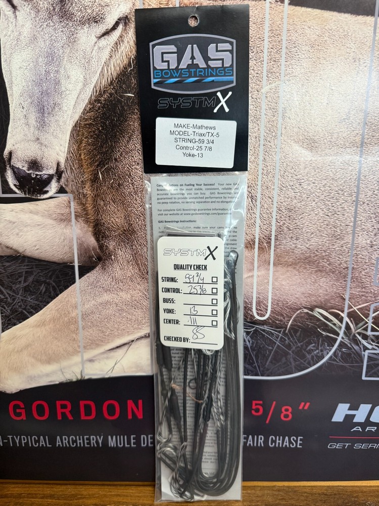 Gas Bowstrings Systm x Mathews Triax Bow string Set System SPEED