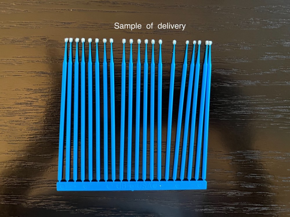 Magic-Brush Double Bending Micro Applicators Teal, Medium, 500/Pkg - Denbur