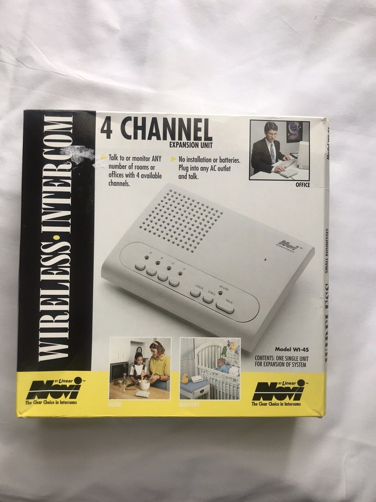 Novi 4 Channel Wireless Intercom Model WI-4S Single Unit New Open Box