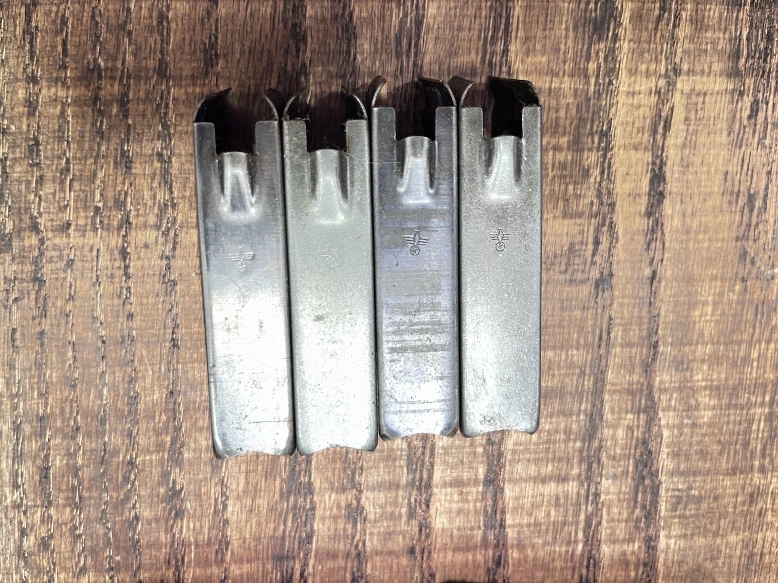 4 WWII German marked Austrian Steyr Mannlicher 1895 M95 Enbloc Stripper Clips