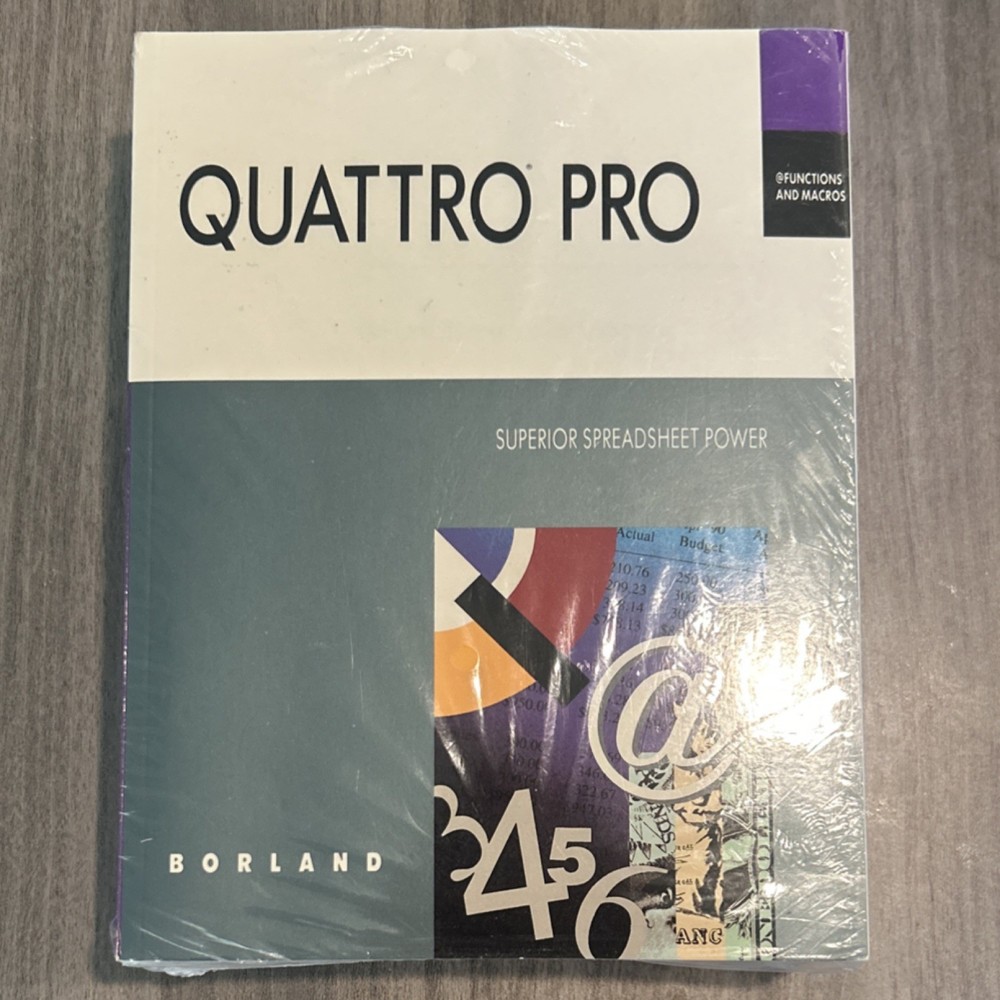 Borland Quattro Pro Manuals - User's Guide, Getting Started, Functions, Macros