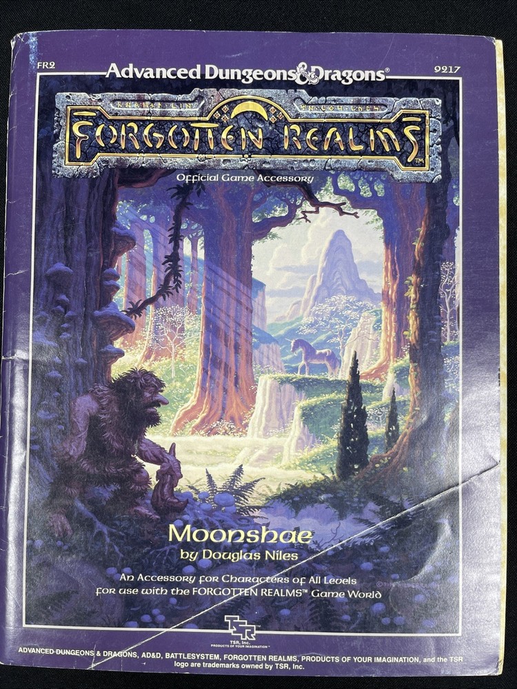 Advance Dungeons & Dragons Forgotten Realms Moonshae W/ Double Sided Map #9217