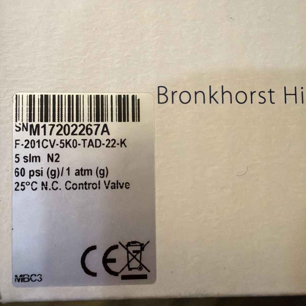 Bronkhorst Mass Flow Controller - 5 slm - Kalrez seals