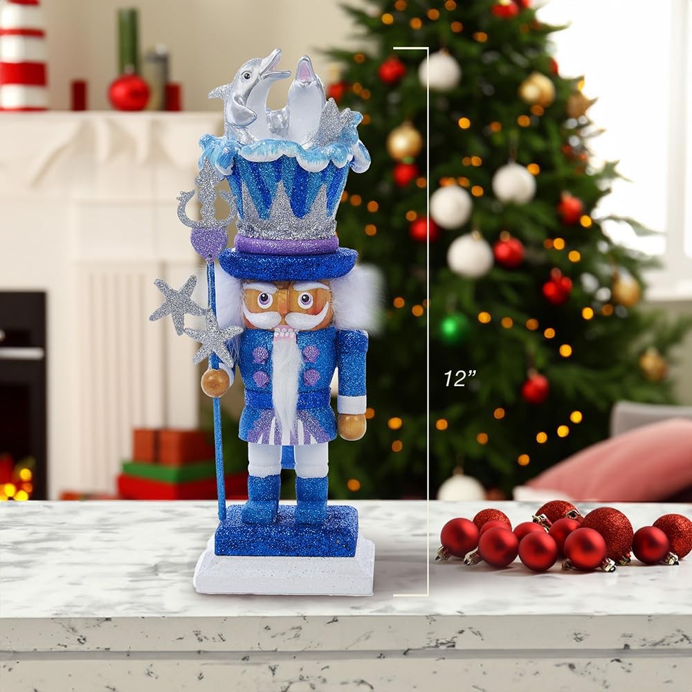 Kurt Adler Hollywood Dolphin Nutcracker, 12-Inch