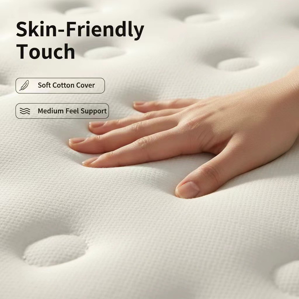 12" Queen Memory Foam Hybrid Mattress Medium Firm Bed in a Box Pressure Relief