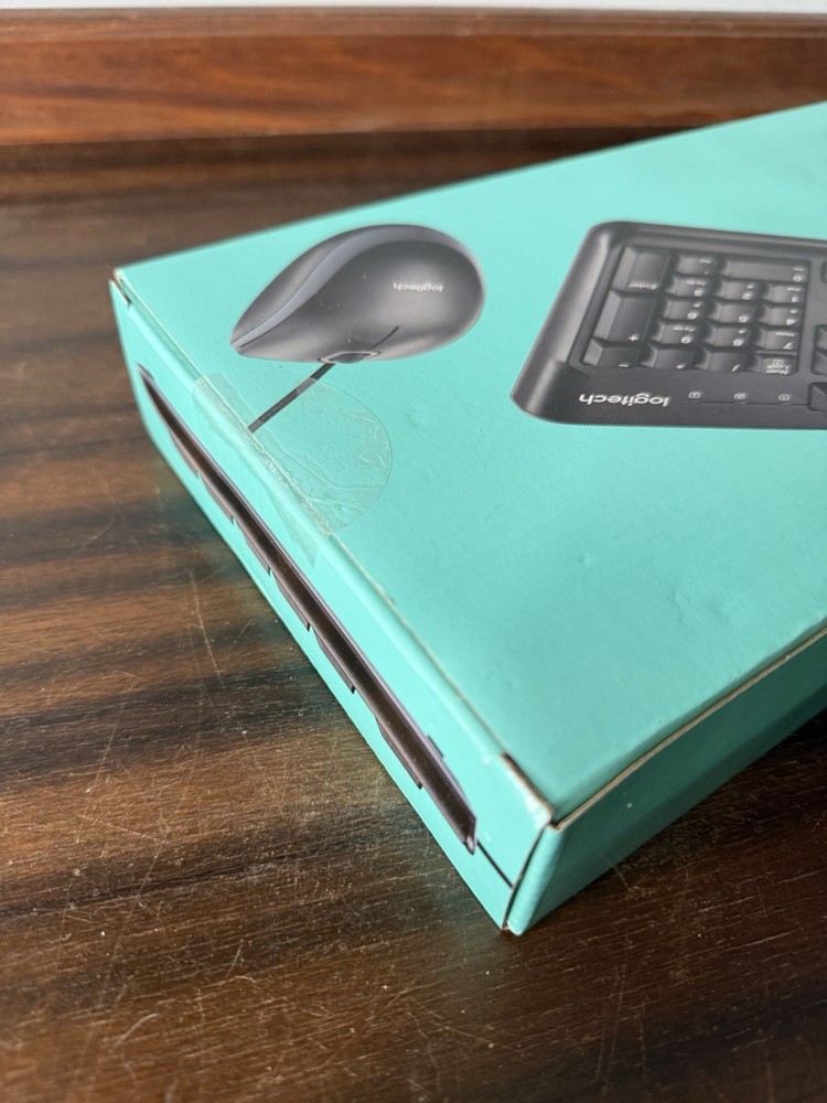 NEW Logitech Desktop MK120 USB Wired Mouse & Keyboard Combo Comfortable PC & Mac